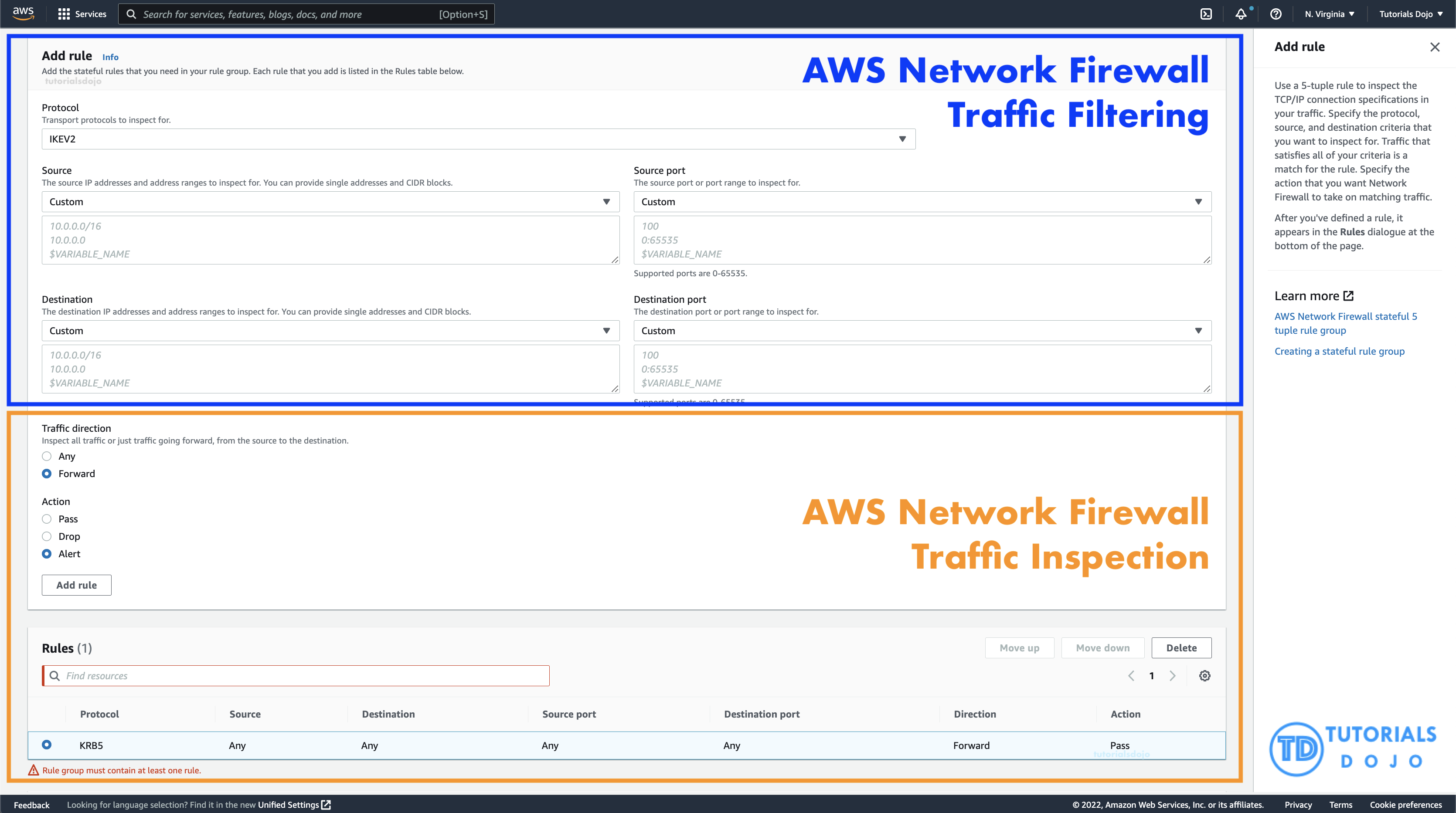 AWS Network Firewall Filter & Inspection