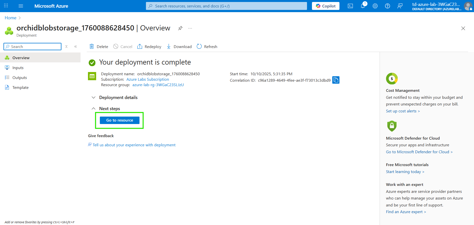 Guided Lab: How to Create Azure Blob Storage in a Storage Account ...