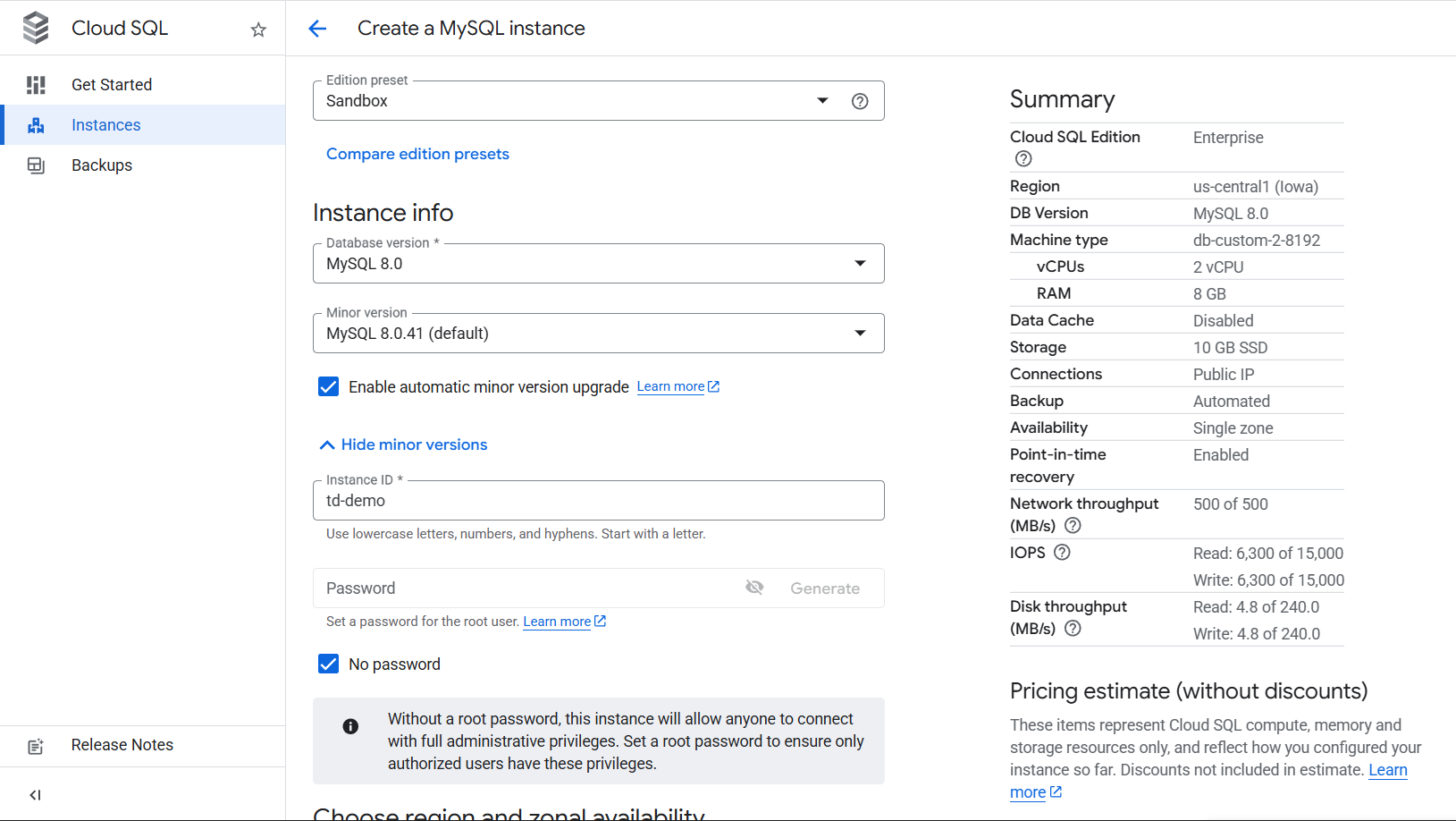 Guided Lab: Creating a Cloud SQL Instance - Tutorials Dojo
