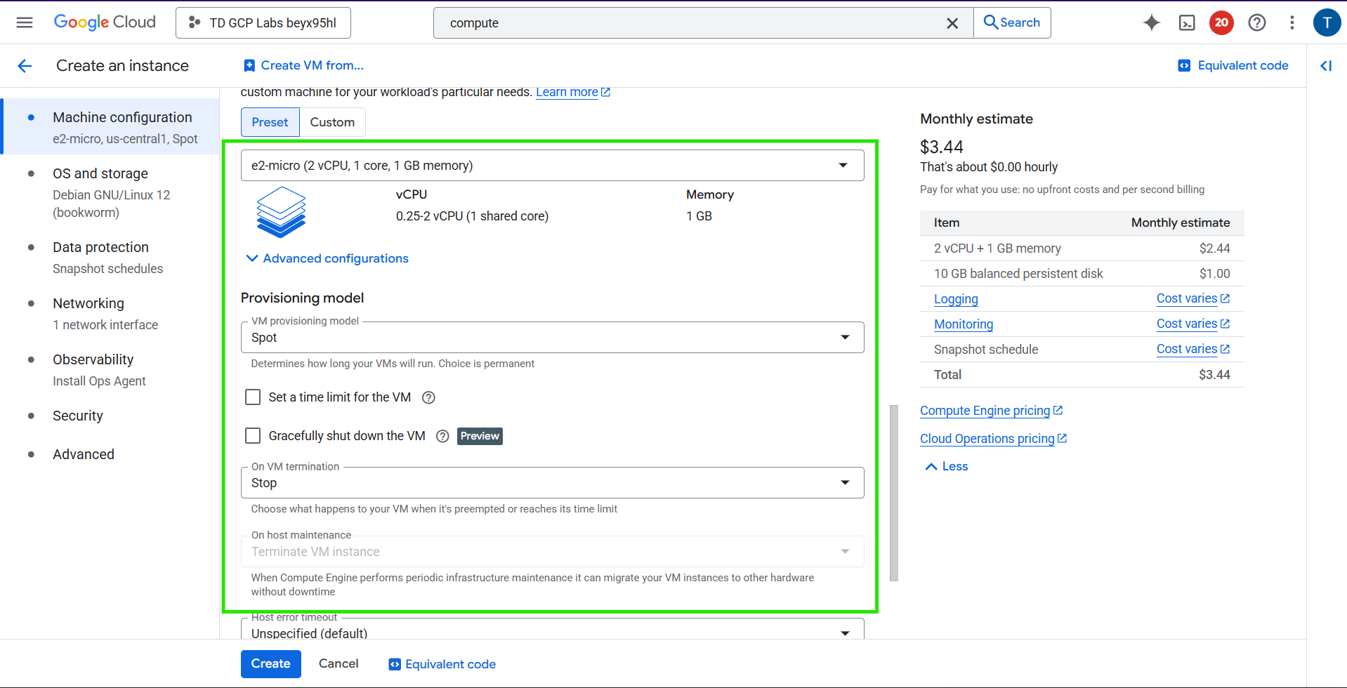 Guided Lab: Creating a Spot VM Instance - Tutorials Dojo