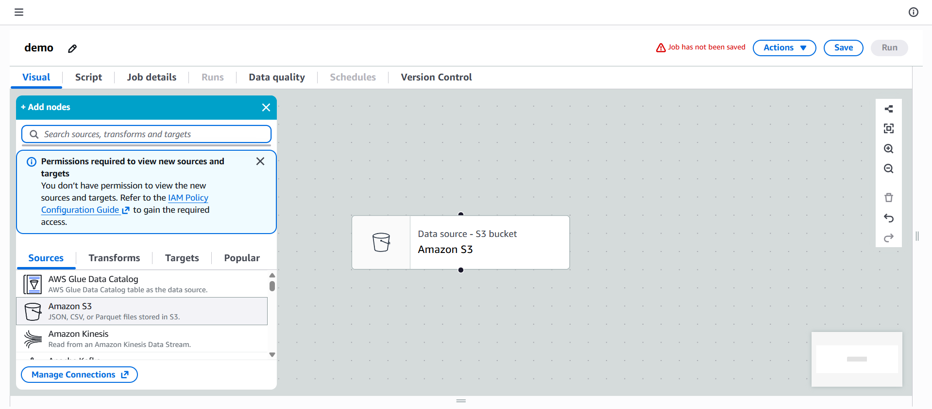 Guided Lab: Simplifying ETL Job Creation with AWS Glue Visual ETL ...