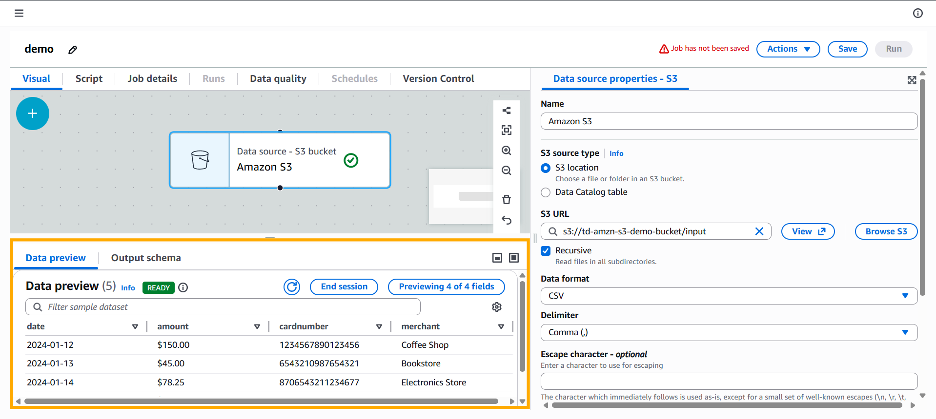 Guided Lab: Simplifying ETL Job Creation with AWS Glue Visual ETL ...