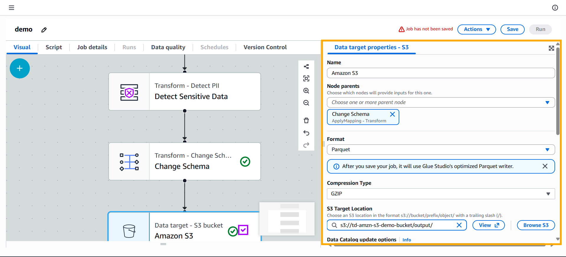 Guided Lab: Simplifying ETL Job Creation with AWS Glue Visual ETL ...