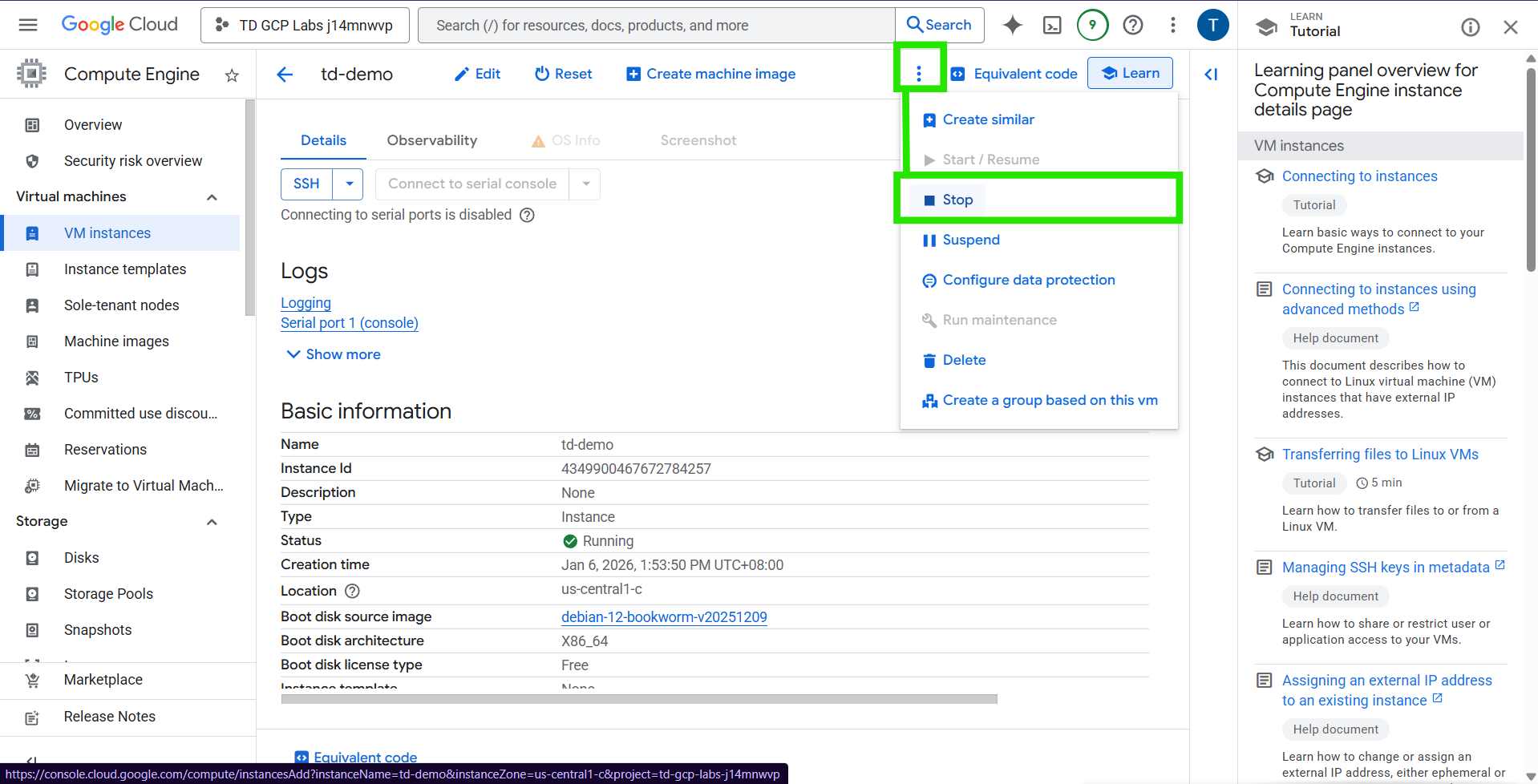 Guided Lab: Vertically Scaling a VM Instance - Tutorials Dojo