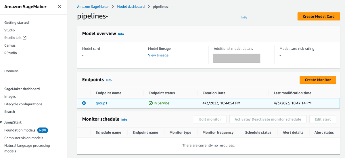 SageMaker Model Monitor