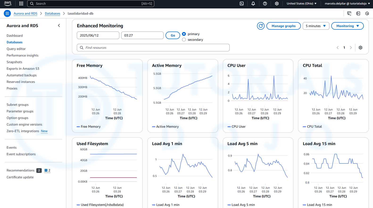 RDS Enhanced Monitoring