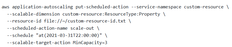 scheduled scaling policy