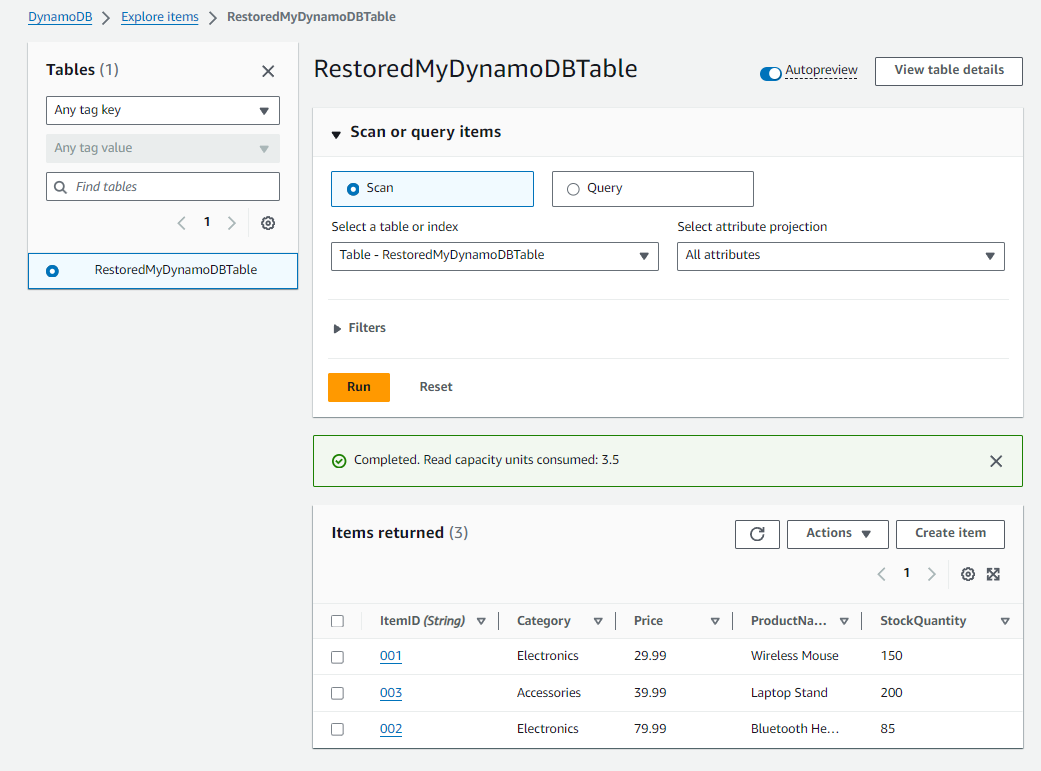 Guided Lab: Backing Up an Amazon DynamoDB Table - Tutorials Dojo