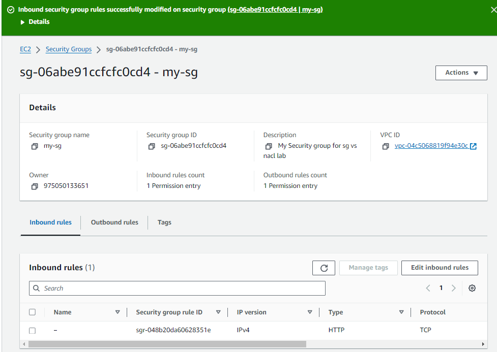 Guided Lab: Security Group VS Network Access Control List - Tutorials Dojo
